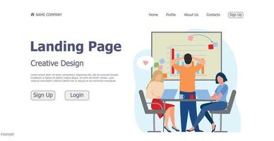 Website landing page business concept design concept - Vector