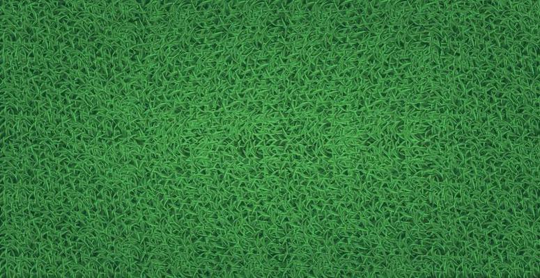 Panoramic green background realistic grass soccer turf - Vector