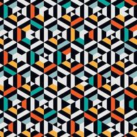 Seamless geometric hexagonal pattern vector background