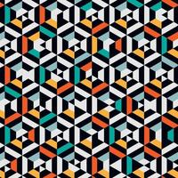 Seamless geometric hexagonal pattern vector background