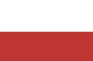 Poland flag vector icon in official color and proportion correctly