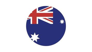Australia flag circle, vector image and icon