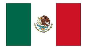 Mexico flag vector icon in official color and proportion correctly