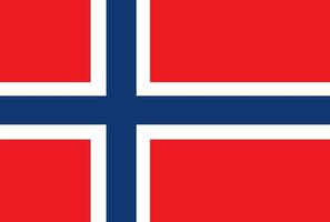 icono de vector de bandera de noruega en color oficial y proporción correcta