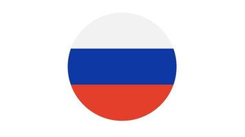 círculo de bandera de rusia, imagen vectorial e icono vector