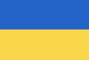 Ukraine flag vector icon in official color and proportion correctly