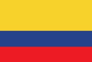 Colombia flag vector icon in official color and proportion correctly