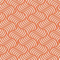 Abstract seamless geometric wave orange pattern vector background