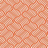 Abstract seamless geometric wave orange pattern vector background