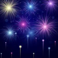 Beautiful Firework Background vector