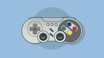 Ilustración de vector electrónico de controlador de gamepad retro