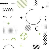 Abstract geometric pattern with lines, dots,  circles vector background