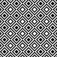 Seamless geometric diamond shape black and white pattern vector background