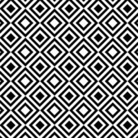 Seamless geometric diamond shape black and white pattern vector background