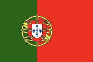 Portugal flag vector in official color and proportion correctly