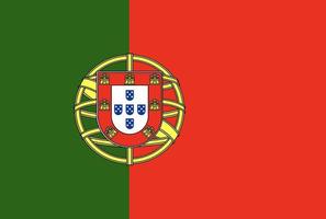 Portugal flag vector in official color and proportion correctly