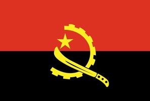 icono de vector de bandera de angola en color oficial y proporción correcta