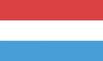 Luxembourg flag vector icon in official color and proportion correctly