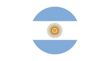 Argentina flag circle, vector image and icon.