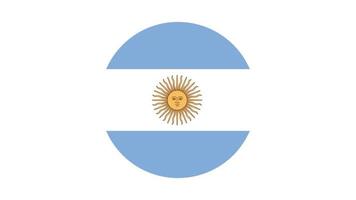 Argentina flag circle, vector image and icon.