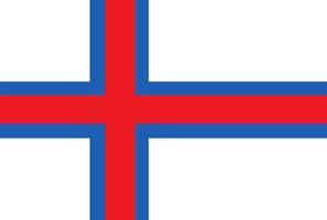 Faroe islands flag vector icon in official color and proportion correctly