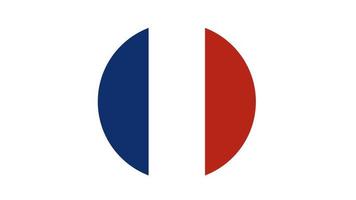 círculo de bandera de francia, imagen vectorial e icono vector