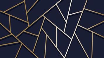 fondo de patrón de mosaico de oro azul oscuro moderno vector