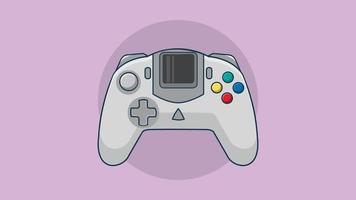 Ilustración de vector de controlador de dreamcast de luchadores retro