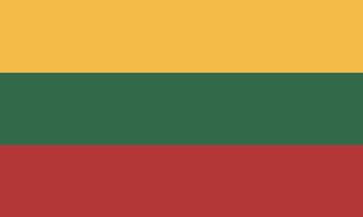 Lithuania flag vector icon in official color and proportion correctly