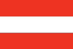 Austria flag vector icon in official color and proportion correctly