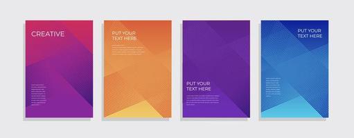Set of modern gradient covers design. Colourful gradient vector background. Modern template design for cover or web