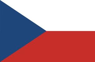 Czech flag vector icon in official color and proportion correctly