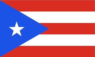 Puerto Rico flag vector icon in official color and proportion correctly