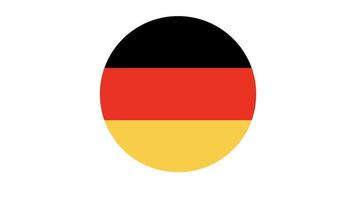 Germany flag circle, vector image and icon