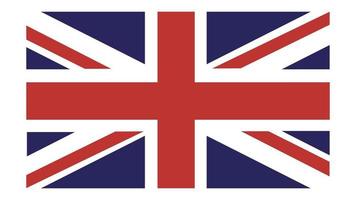 Flag of The United Kingdom. Official proportion  dimension  and colors. Vector Illustration