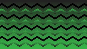Seamless geometric gradient green black  zig zag pattern vector background