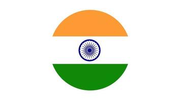 India flag circle, vector image and icon