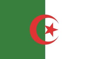 Algeria flag vector icon in official color and proportion correctly