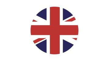 England flag circle, vector image and icon