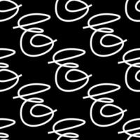 doodle de remolinos - patrón sin costuras en blanco y negro. elementos redondeados. fondo para tela. patrón textil vector