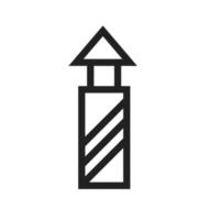 Lighthouse Line Icon vector