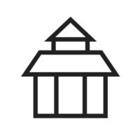 Chinese Temple Line Icon vector