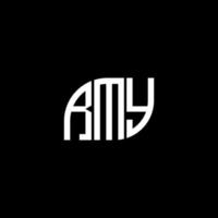 RMY letter logo design on black background. RMY creative initials letter logo concept. RMY letter design. vector