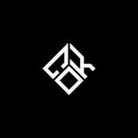 COK letter logo design on black background. COK creative initials letter logo concept. COK letter design. vector