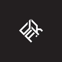 diseño de logotipo de letra dfk sobre fondo negro. concepto de logotipo de letra de iniciales creativas dfk. diseño de letras dfk. vector