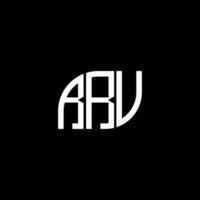 RRV letter logo design on black background. RRV creative initials letter logo concept. RRV letter design. vector