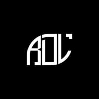 diseño de logotipo de letra rdl sobre fondo negro. concepto de logotipo de letra de iniciales creativas rdl. diseño de letras rdl. vector