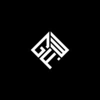 diseño de logotipo de letra gfw sobre fondo negro. concepto de logotipo de letra de iniciales creativas gfw. diseño de letras gfw. vector