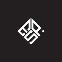 ESP letter logo design on black background. ESP creative initials letter logo concept. ESP letter design. vector