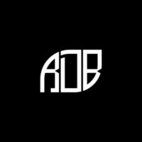 RDB letter logo design on black background. RDB creative initials letter logo concept. RDB letter design. vector